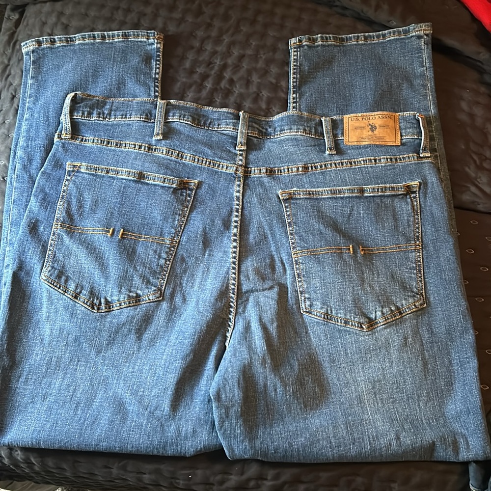 U.S.POLO ASSN. straight leg medium mens blue jeans - Picture 4 of 11